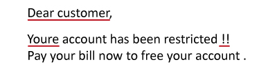 Phishing Emails have Bad Spelling and Grammar
