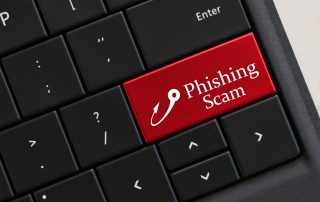 Phishing email scam graphic