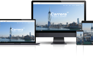 Carrera UK's responsive website viewed on multiple devices