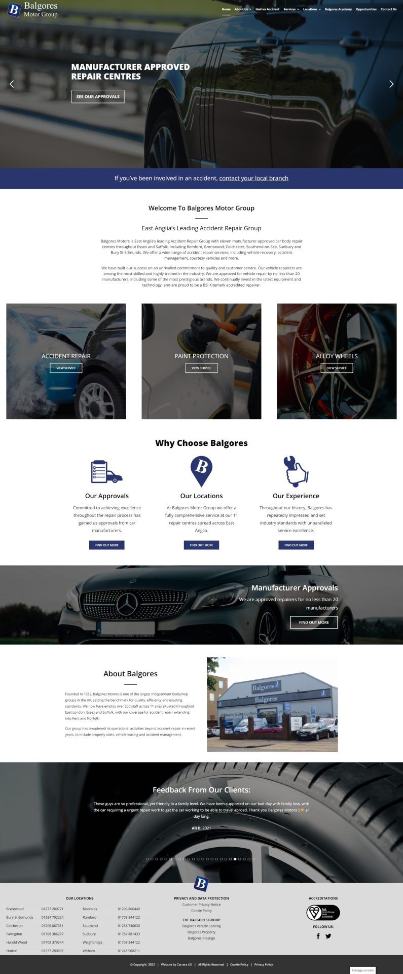 Balgores Motors Website